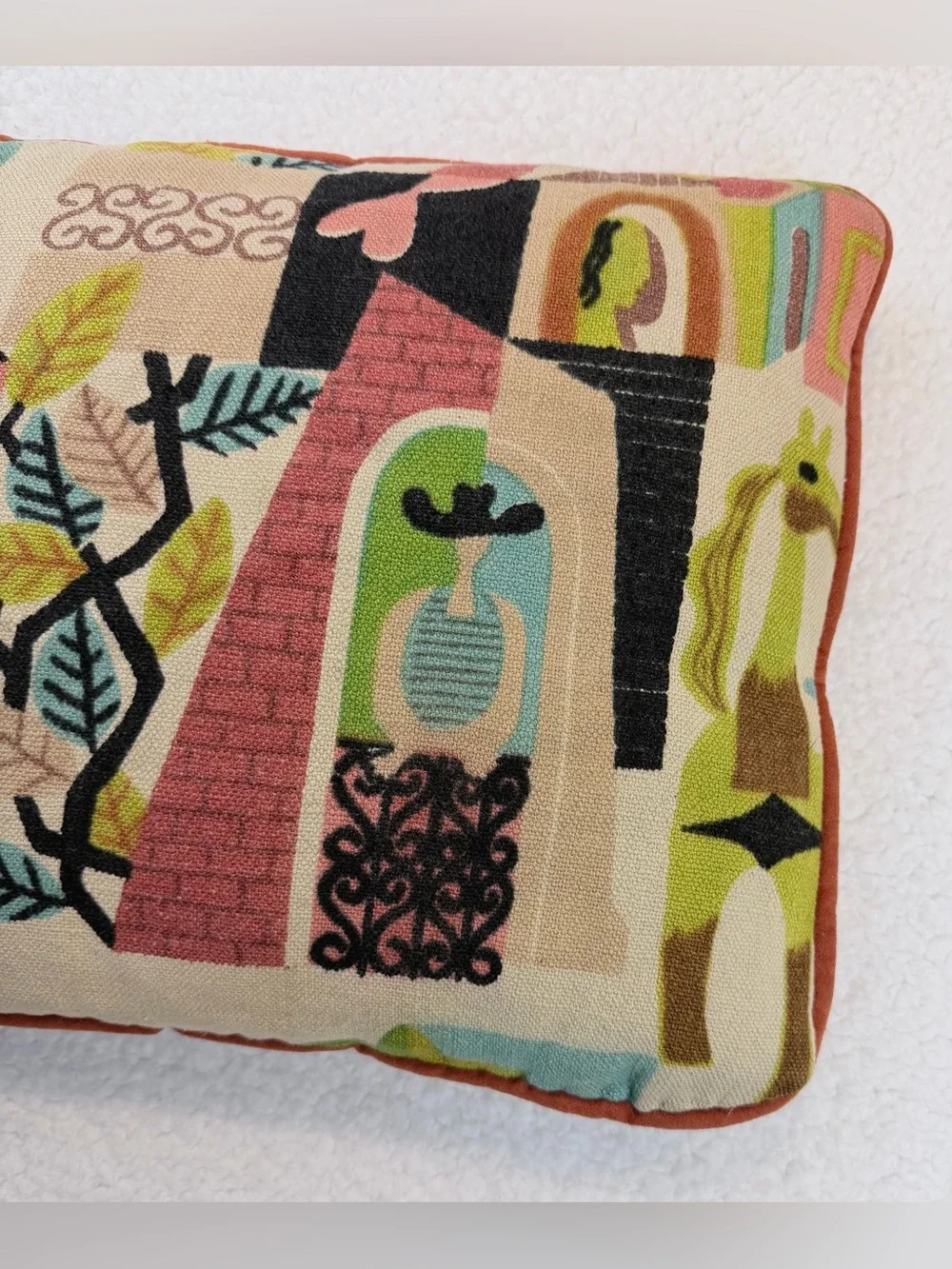 Mid-Century Modern Colorful Decorative Accent Throw Pillow, OS